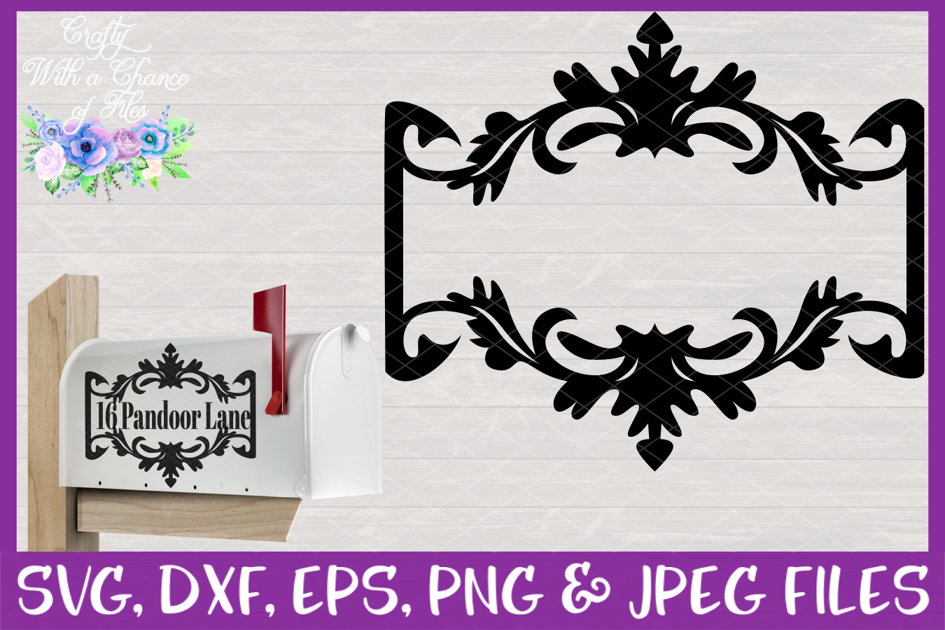 Mailbox Flourish Monogram Svg Laser Cut Sign Design Svgs