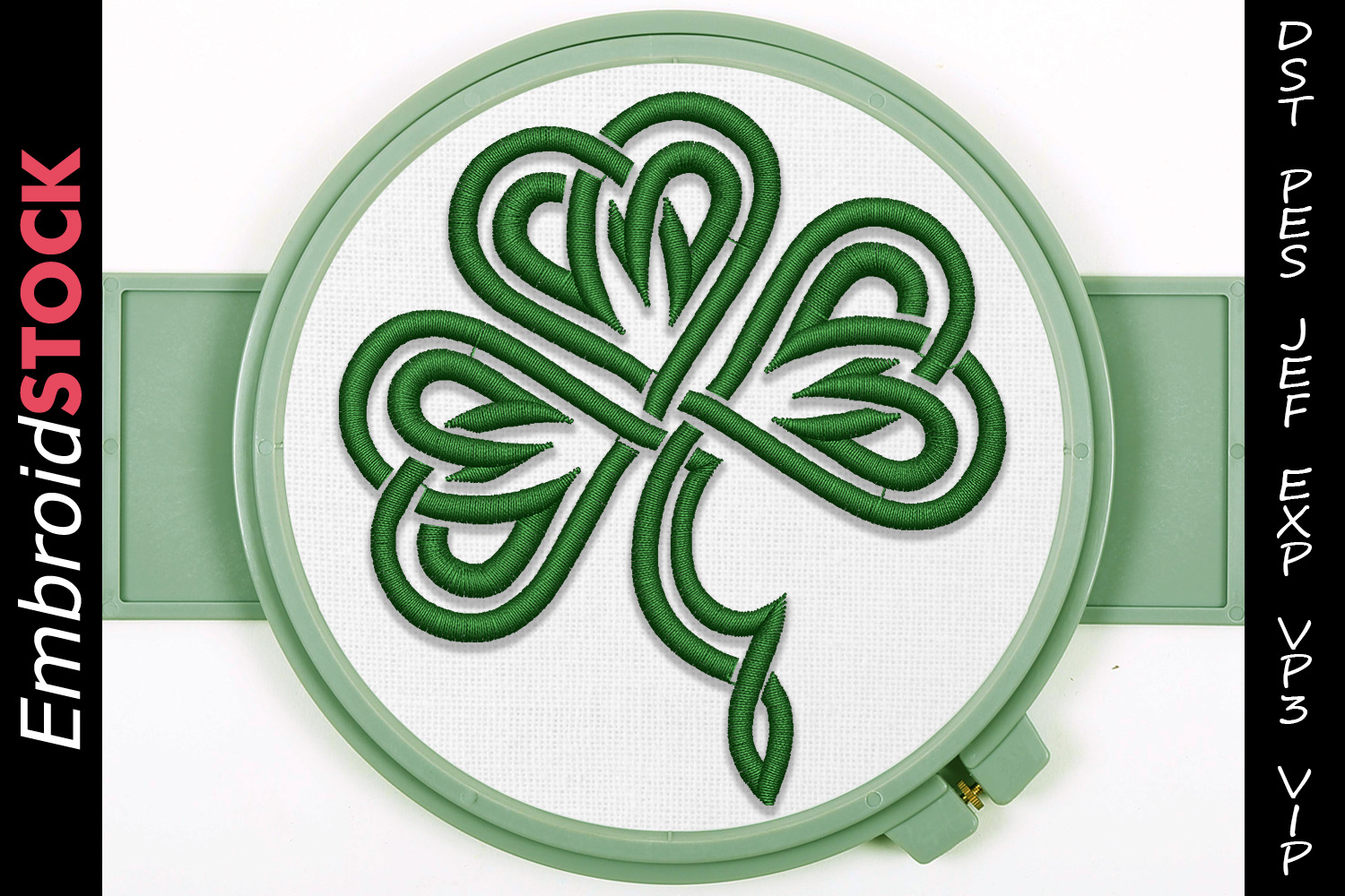 Abstract Shamrock Embroidery Design