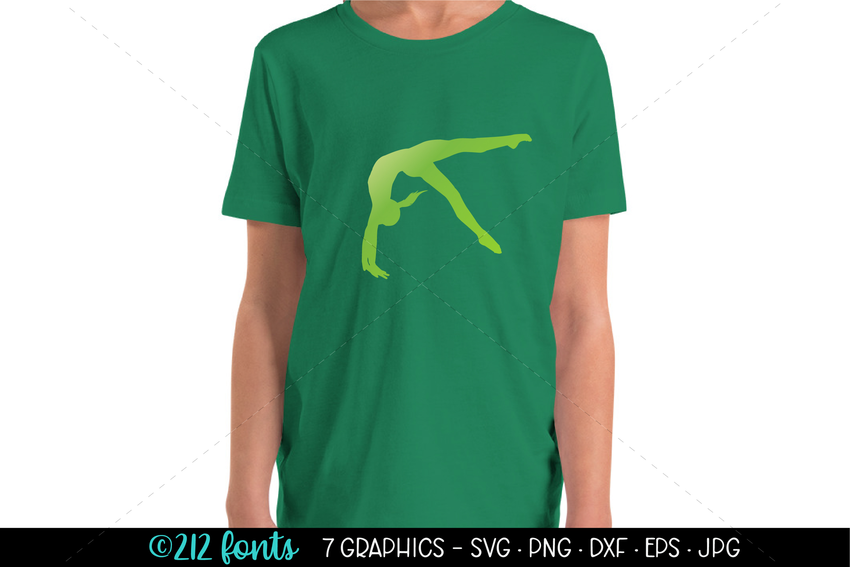 Gymnast Gymnastics Graphic Clip Art Cut Files Dxf Png Svg