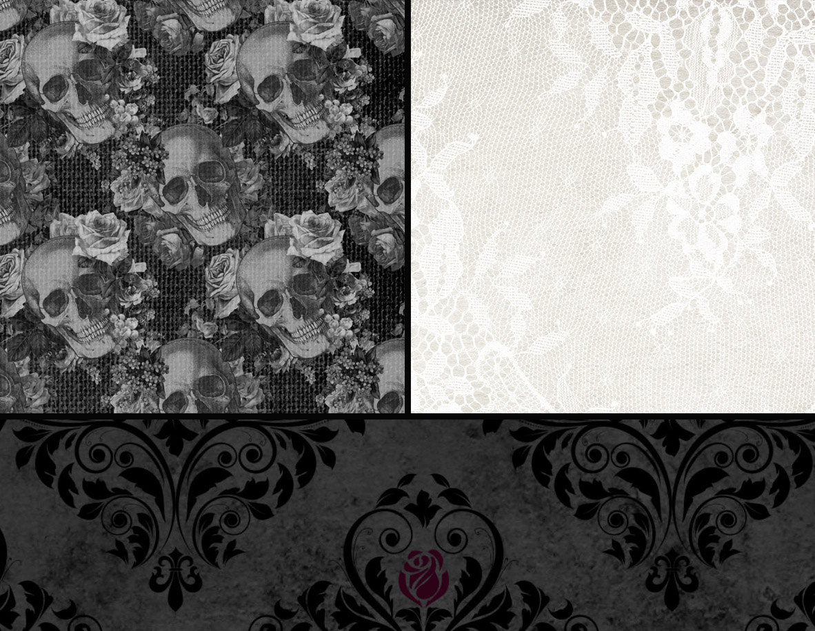 Black And White Gothic Digital Paper 79533 Textures Design Bundles