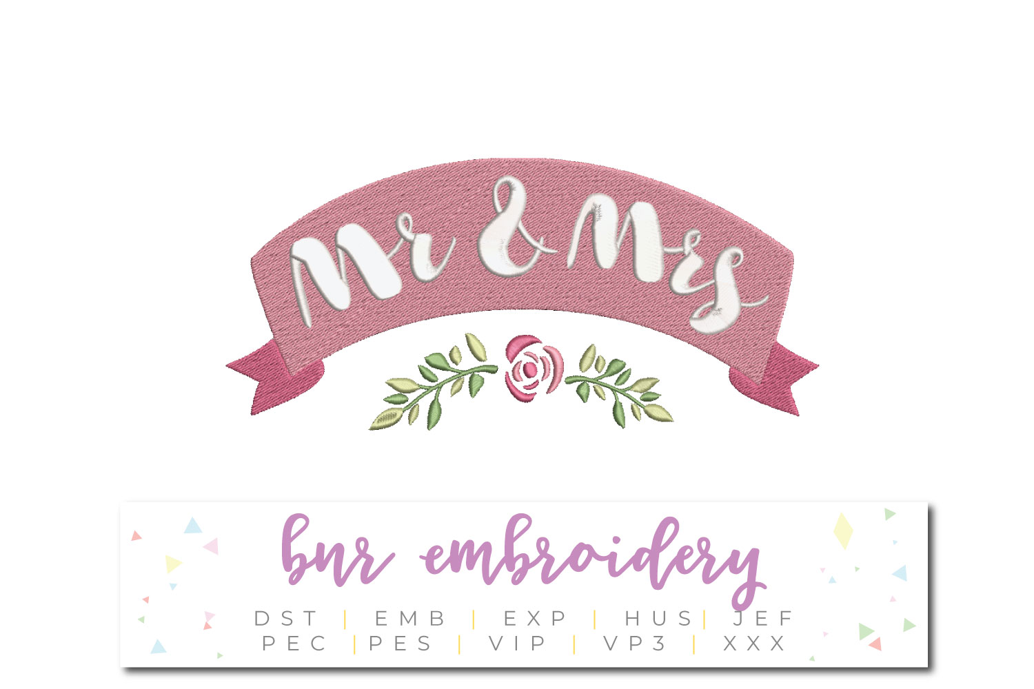 Mr And Mrs Machine Embroidery Design Wedding Embroidery