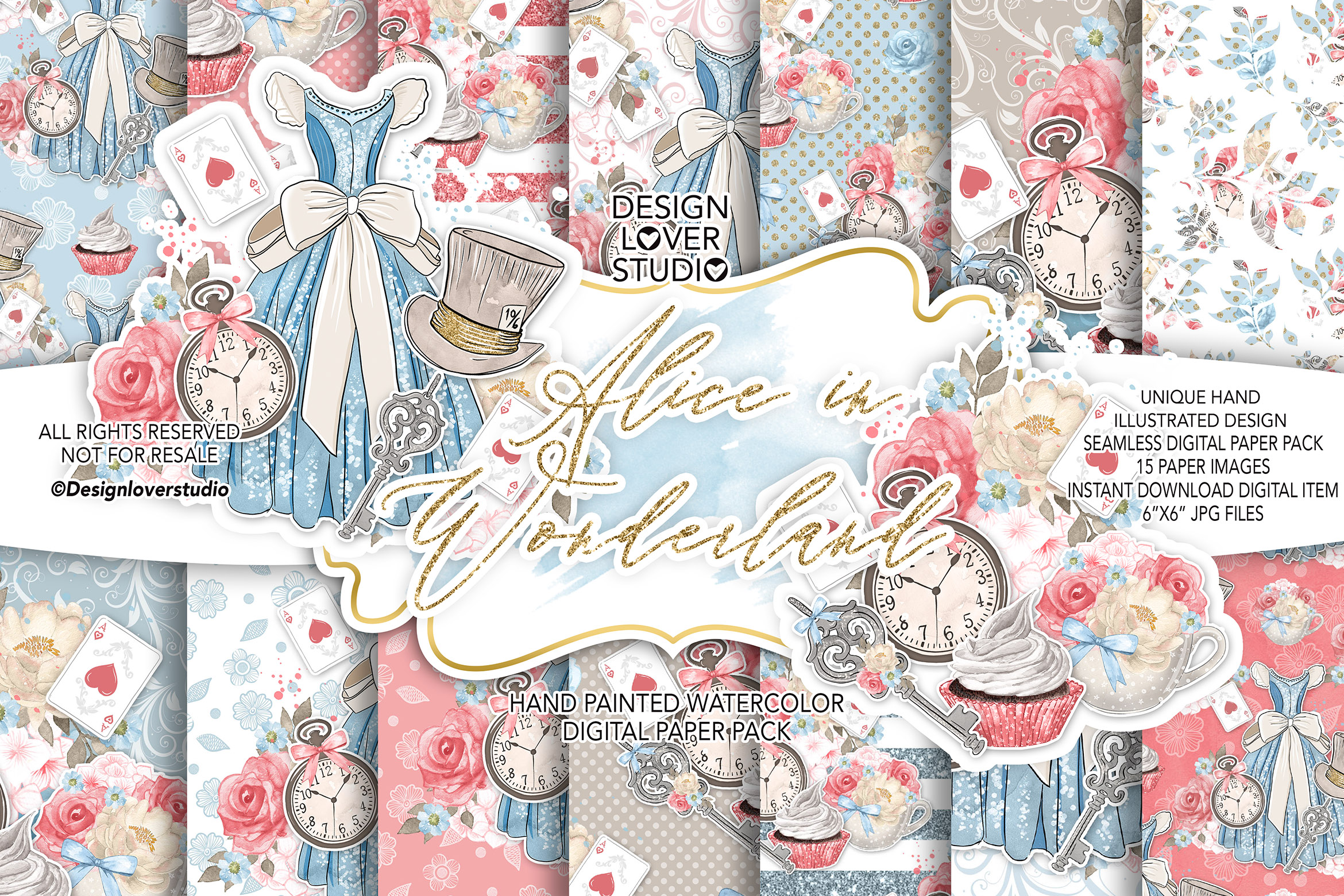 Alice In Wonderland Digital Paper