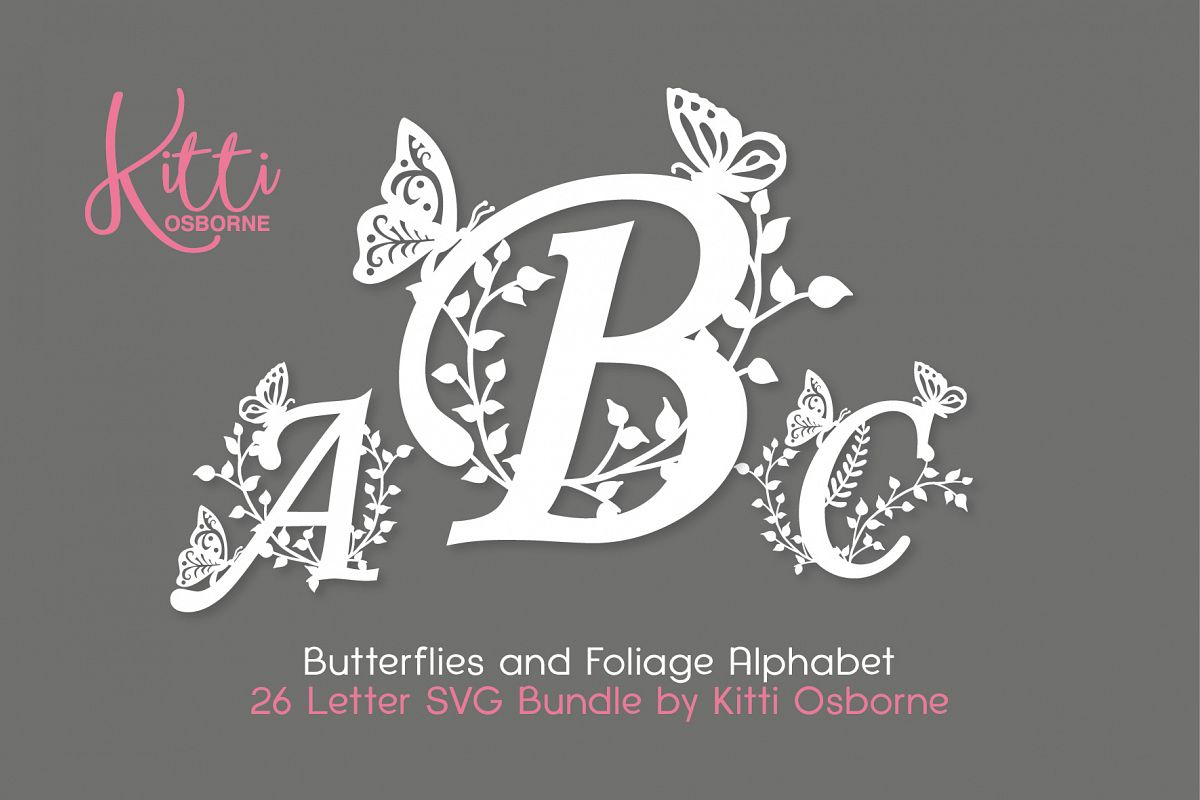 Butterfly Alphabet SVG Bundle