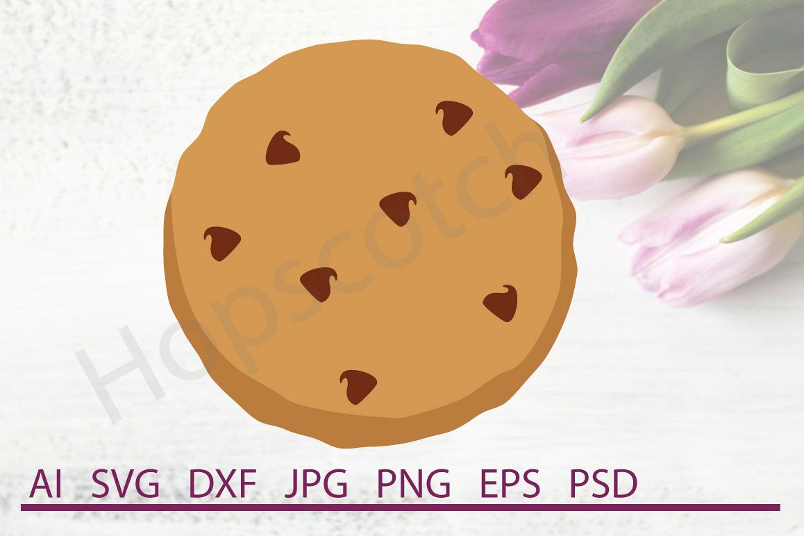 Cookie SVG Chocolate Chip Cookie SVG DXF File Cuttable File