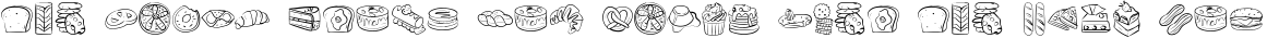 Font preview for PastryDoodle Font