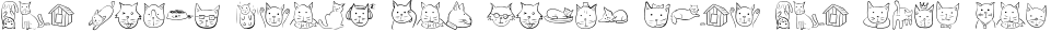 Font preview for Cat Doodle Style Font