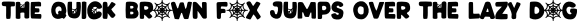 Font preview for WIDOW Spooky Display Spiderweb Halloween Font