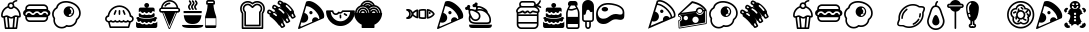 Font preview for Food Ding