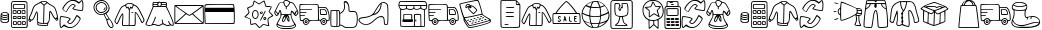 Font preview for Shopping Dingbat