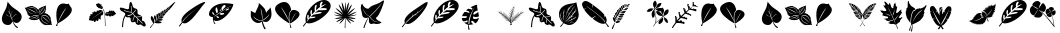 Font preview for Leaf - Dingbat Font