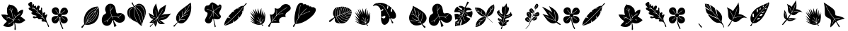 Font preview for LeafDingbat Font