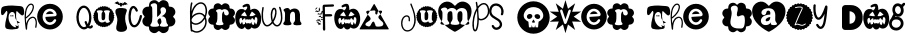 Font preview for SPOOKY RANSOM BW Retro Ransom Halloween Font