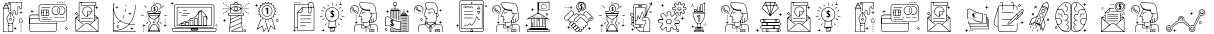 Line Flat Icon preview for Line Flat font + line flat icon