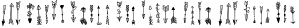 Font preview for Arrow Font - Ornaments 