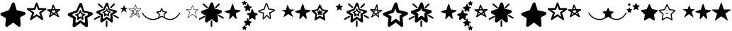 Font preview for MF Star Dings
