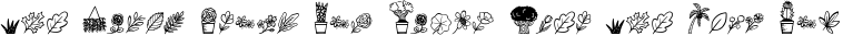 Font preview for Planted Dingbat