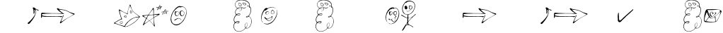 Budoyo Obor Dingbat preview for Budoyo Obor | Scribbles Font