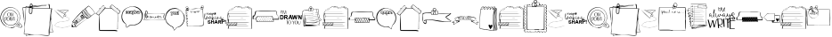 Font preview for Sketched Notes Dingbats
