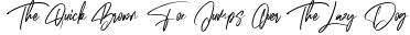Font preview for Jacktracks Signature Font