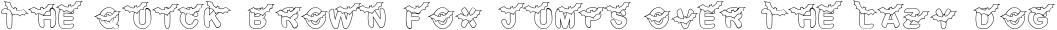 Font preview for Boo Bats - 2x Line and Monogram Font for Halloween