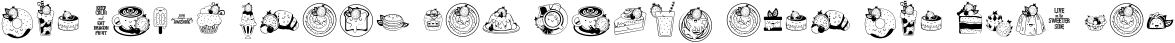 Font preview for Dragon Fruit Dingbats