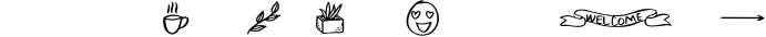 Contra Diksi Dingbat preview for Contra Diksi | Casual Handwritten Font