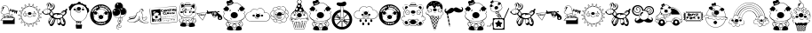 Font preview for Clowning Around Dingbats