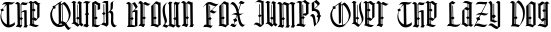 Font preview for Aliard - Gothic Tattoo Font