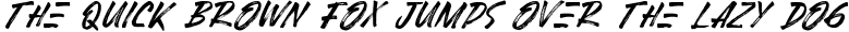 Font preview for Black Rusher - Brush Font