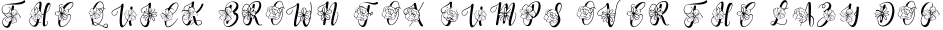 Font preview for Flanela Monogram