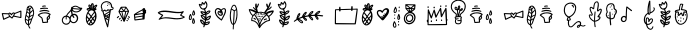 Font preview for Doodle Font - With over 90 Dingbats!