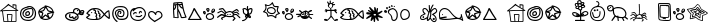 Font preview for Child Dingbats