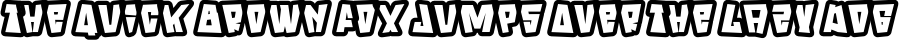 Stone Ocean Outline preview for Stone Ocean a Bouncy Square Font