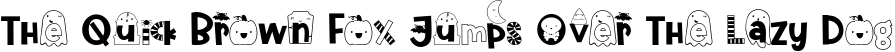 Font preview for ZP Cutie Halloween