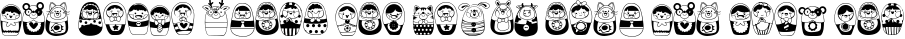 Font preview for Wobblies Dingbats