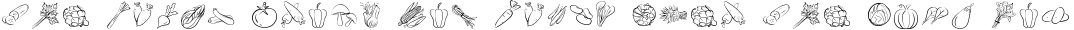 VegetablesDingbat preview for VegetablesDingbat Font