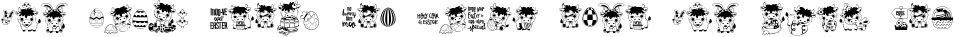 Font preview for Highland and Hoppy Dingbats