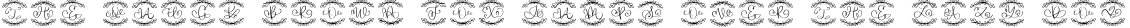 Font preview for Laurel With Monogram Font - A-Z Letters
