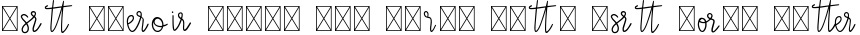 Font preview for KHLOE Thin Script Handwritten .OTF Font