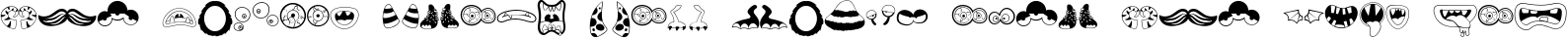 Font preview for Make a Monster Dingbats