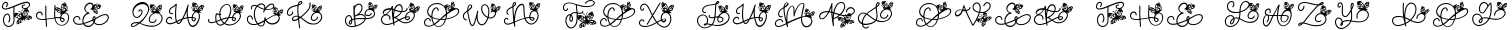 Font preview for A Butterfly Monogram Font