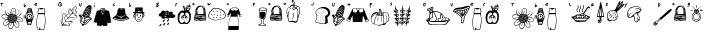 Font preview for Thanksgiving Party Dingbat Font