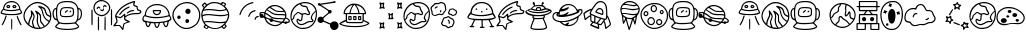 Font preview for Space Element Dingbat