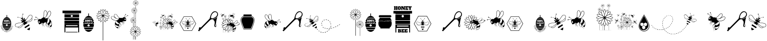 Font preview for My bee honey - HANDDRAWN FONT