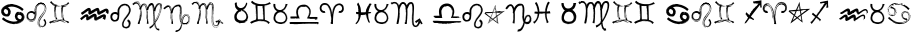 Font preview for MF Zodiac Dings