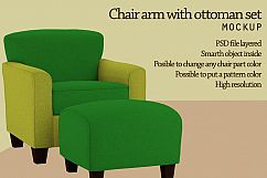 Chair arm with ottoman Mockup Product Image 3
