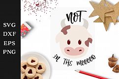 Children SVG Not in the Moood Baby Calf Cut File Product Image 1