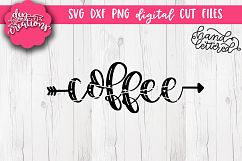 Coffee hand lettered - SVG - DXF - PNG Cut Files Product Image 2