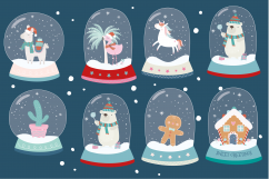 Snowglobes paper and clipart set Product Image 2