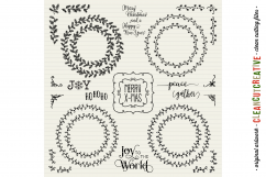 The Crafters Christmas Toolkit - 150+ Christmas Design Elements - SVG DXF EPS - Cricut &amp; Silhouette - clean cutting files Product Image 9